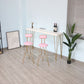 Table de pub rectangulaire moderne en bois massif, hauteur de bar, pour salon