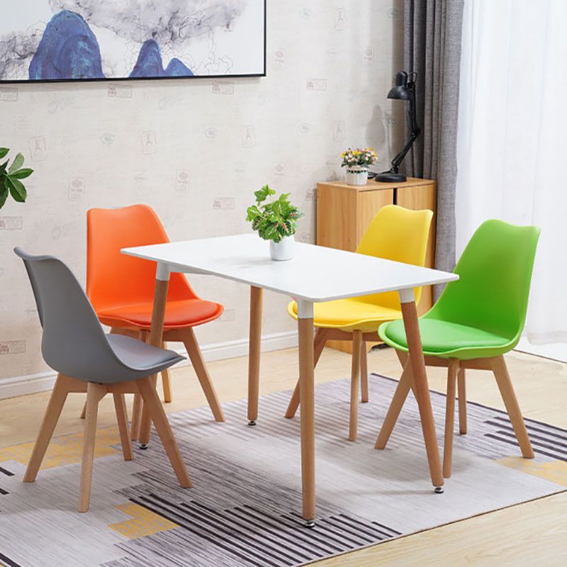 Contemporary Style Kitchen Chairs Dining Armless Side Chair with Wooden Legs Clearhalo ' kitchen&dining_furn' 'Dining Chairs' 'Dining Tables & Seating' 'dining_chair' 'Furniture' 'furniture_dining_chair' 'Kitchen & Dining Furniture' 'kitchen' 1200x1200_b81a1d4f-0b95-4010-ac46-546dbe72a39e