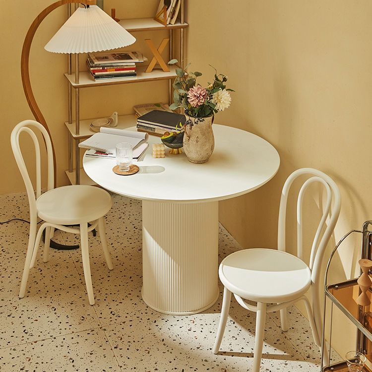 Modern Round Dining Table for 2 Persons Wooden Pedestal Base Clearhalo 'Dining Tables & Seating' 'Dining Tables' 'dining_table' 'furn' 'furn_dining_table' 'Furniture' 'Kitchen & Dining Furniture' 1200x1200_b81a62d9-b755-498c-9543-113a59892ebc