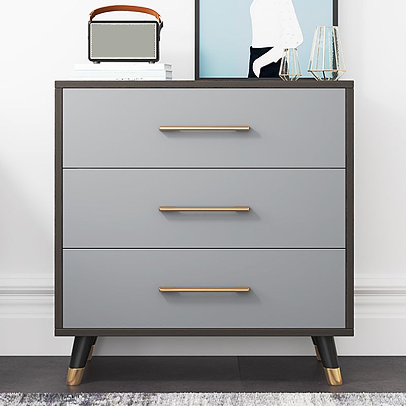 15.74" W Gray Accent Chest with Solid Wood Straight Legs Chest with Drawers