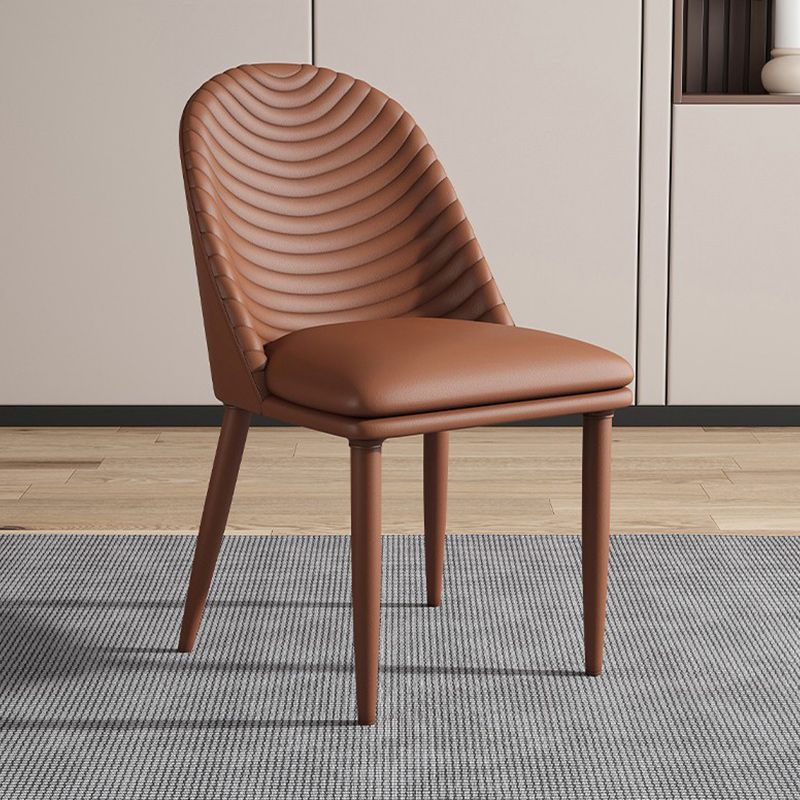 Minimalist Style Solid Back Armless Dining Chairs Leather Dining Chairs Clearhalo 'Dining Chairs' 'Dining Tables & Seating' 'dining_chair' 'furn' 'furn_dining_chair' 'Furniture' 'Kitchen & Dining Furniture' 1200x1200_b81e6175-4926-4f4f-89d9-4fca2e2cb340