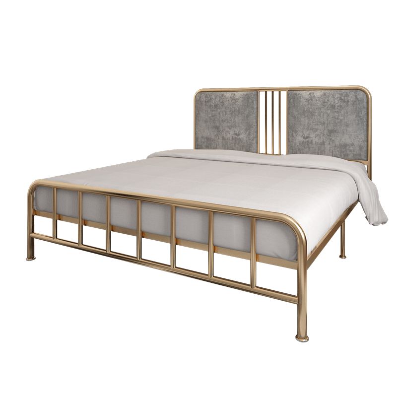 Gestoffeerd metalen open-frame bed 43,3-in High Golden Bed frame