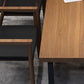 Industrial Rectangle Dinner Room Kitchen Table Brown Solid Wood Dinner Table