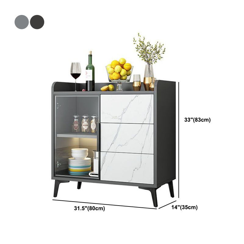 Buffet en bois d'ingénierie Stand de buffet contemporain pour salle à manger