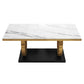 Metal Traditional Luxury Rectangle Indoor Table Sintered Stone Table with Metal Pedestal Base Clearhalo ' dining_table' 'Dining Tables & Seating' 'Dining Tables' 'furn' 'furn_dining_table' 'Furniture' 'furniture_dining_table' 'Kitchen & Dining Furniture' 'kitchen&dining_furn' 'kitchen' 'kitchen_dining_table' 1200x1200_b82147c4-35e4-4943-8164-e257c311abdb