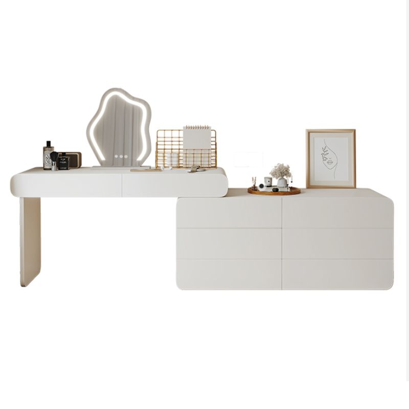 Contemporary Solid Wood With Drawer Lighted Mirror Bedroom Make-up Vanity