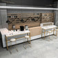 Faux Marble Bar Table Set Glam Style 1/3/5 Pieces Rectangle Counter Table Clearhalo 'Bar Furniture' 'furn' 'furn_home_bar_bar_sets' 'Furniture' 'Home Bars & Bar Sets' 'home_bar_bar_sets' 'Kitchen & Dining Furniture' 1200x1200_b8234240-46d5-4446-bdbc-1edca97f3a38