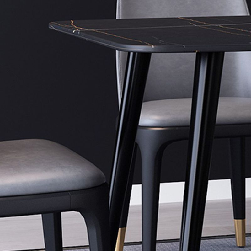 Industrial Sintered Stone Dining Table Rectangle Table with 4 Legs Clearhalo 'Dining Tables & Seating' 'Dining Tables' 'dining_table' 'furn' 'furn_dining_table' 'Furniture' 'Kitchen & Dining Furniture' 1200x1200_b823a0ec-10ec-438d-8246-c336082a3a01
