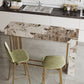 1/3 Pieces Glam Rectangle Sintered Stone Counter Table with High Stools