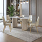 Glam Sintered Stone White Dining Table Oval Standard Dining Table for Kitchen Clearhalo ' dining_table' 'Dining Tables & Seating' 'Dining Tables' 'furn' 'furn_dining_table' 'Furniture' 'furniture_dining_table' 'Kitchen & Dining Furniture' 'kitchen&dining_furn' 'kitchen' 'kitchen_dining_table' 1200x1200_b824aeb9-751a-4147-8b2d-6eb8a63081e7