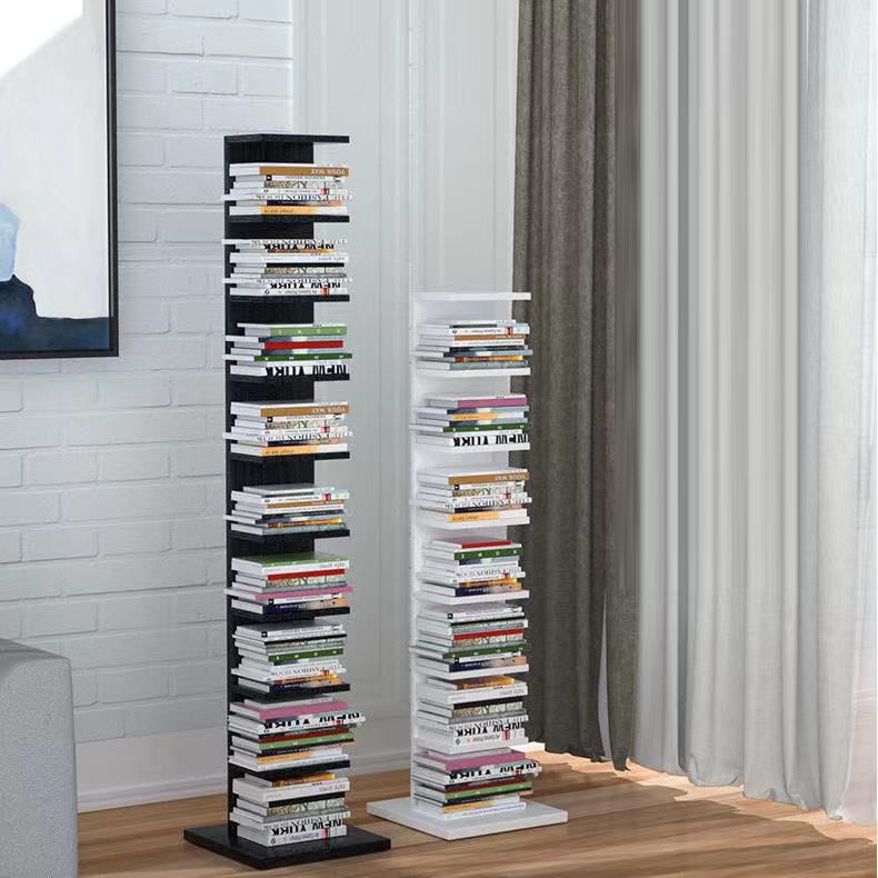 13.78"W Bookshelf Invisible Contemporary Style Bookcase for Office Home