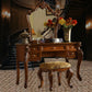 Traditional Solid Wood With Drawer Bedroom Mirror Makeup Vanity Set