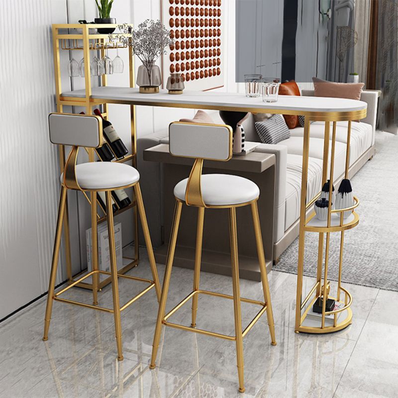 Wine Rack Modern Bistro Bar Desk Marble Sled Bar Height Indoor Cocktail Table Clearhalo 'Bar Furniture' 'Bar Tables' 'bar_tables' 'furn' 'furn_bar_tables' 'Furniture' 'furniture_bar_tables' 'Kitchen & Dining Furniture' 'kitchen&dining_furn' 'kitchen' 1200x1200_b8268321-ea47-4c25-af15-b0658f9b7b0a
