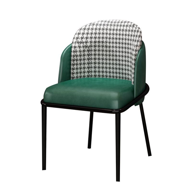 Sillas de comedor de cuero de PU modernas silla parsons en acabado mate para casa