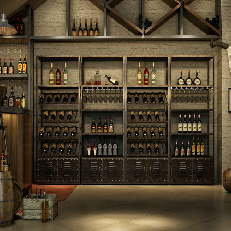 70.9 "H産業用自立型ボトルホルダー金属ボトルラック付き棚付き