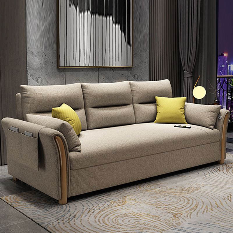 Brown Convertible Settee Furniture Flared Arm Standard Bed Settee Clearhalo 'furn' 'furn_sofas' 'Furniture' 'furniture_sofas' 'kitchen' 'kitchen_sofas' 'Living Room Furniture' 'Sofa' 'sofas' 1200x1200_b828b4c7-094b-433f-b042-79a54c22b748