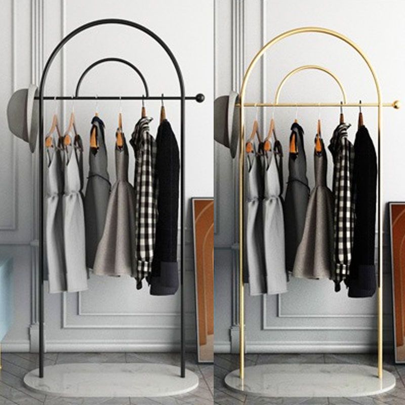 Hall Tree con ganci e cesto splendido supporto per la sala metallica in oro