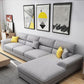 137.79 "L Modern Sectional Sectional Pillow Brazo Sectional para sala de estar