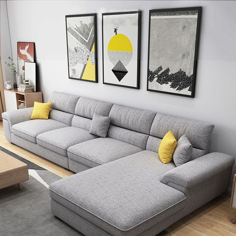 137.79 "L Modern Sectional Sectional Pillow Brazo Sectional para sala de estar