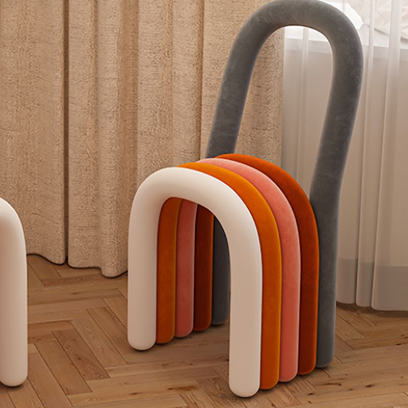 Modern Style Side Chair Velvet Open Back Armless Dining Chair for Home Clearhalo 'Dining Chairs' 'Dining Tables & Seating' 'dining_chair' 'furn' 'furn_dining_chair' 'Furniture' 'Kitchen & Dining Furniture' 1200x1200_b82d8d03-4df2-4af2-83b9-8f7870f228d0