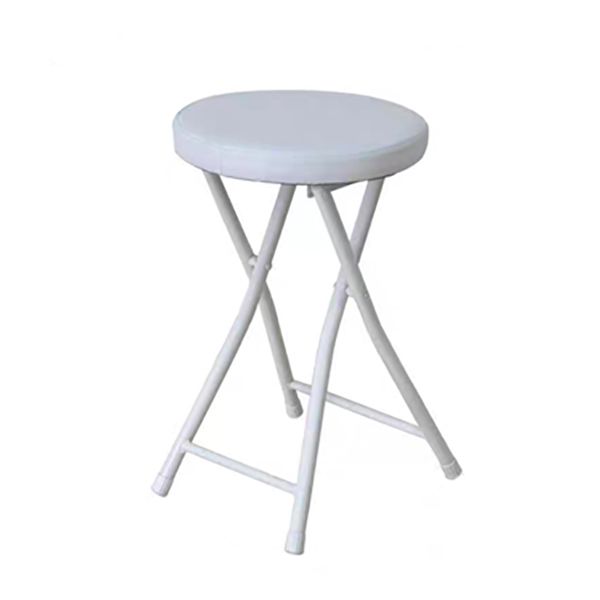 Foldable Bistro Round Shape High Chair Modern Counter Chair with Metal 4 Legs Clearhalo 'Bar Furniture' 'Bar Stools' 'bar_stools' 'furn' 'furn_bar_stools' 'Furniture' 'Kitchen & Dining Furniture' 1200x1200_b82f02f5-55c0-45c2-a0cc-812a237240f0