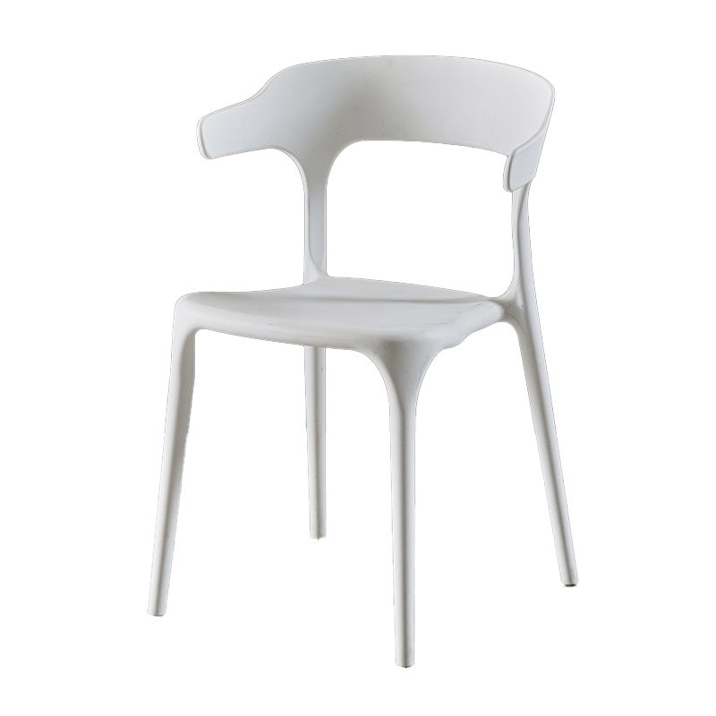 Plastic Armless Dining Chairs Scandinavian Stackable Dining Side Chairs (Set of 4) Clearhalo ' kitchen&dining_furn' 'Dining Chairs' 'Dining Tables & Seating' 'dining_chair' 'furn' 'furn_dining_chair' 'Furniture' 'furniture_dining_chair' 'Kitchen & Dining Furniture' 'kitchen' 1200x1200_b82f1a43-eff9-41c5-97b4-53cc823442ef