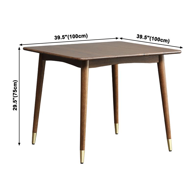 Square Industrial Dining Table Wood Color Fixed Table with Oakwood Solid Wood Clearhalo ' dining_table' 'Dining Tables & Seating' 'Dining Tables' 'furn' 'furn_dining_table' 'Furniture' 'furniture_dining_table' 'Kitchen & Dining Furniture' 'kitchen&dining_furn' 'kitchen' 'kitchen_dining_table' 1200x1200_b830502e-8490-401a-a772-3316cc2a8cbc