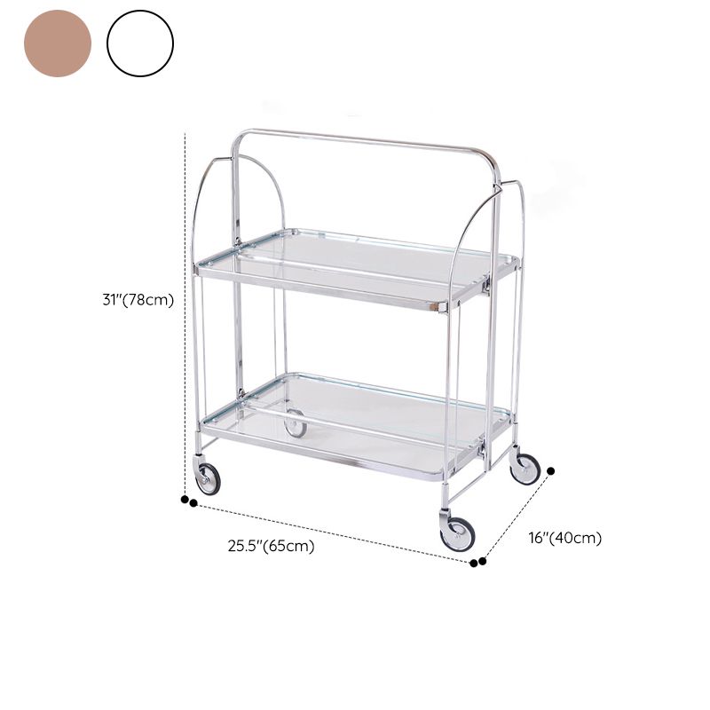 Modern Clear 23.6" End Table Rectangular Glass Side Table with Shelf Clearhalo 'Coffee & Accent Tables' 'End & Side Tables' 'end_side_tables' 'furn' 'furn_end_side_tables' 'Furniture' 'Living Room Furniture' 1200x1200_b8325d8b-e732-4593-a719-2a692aca69c3