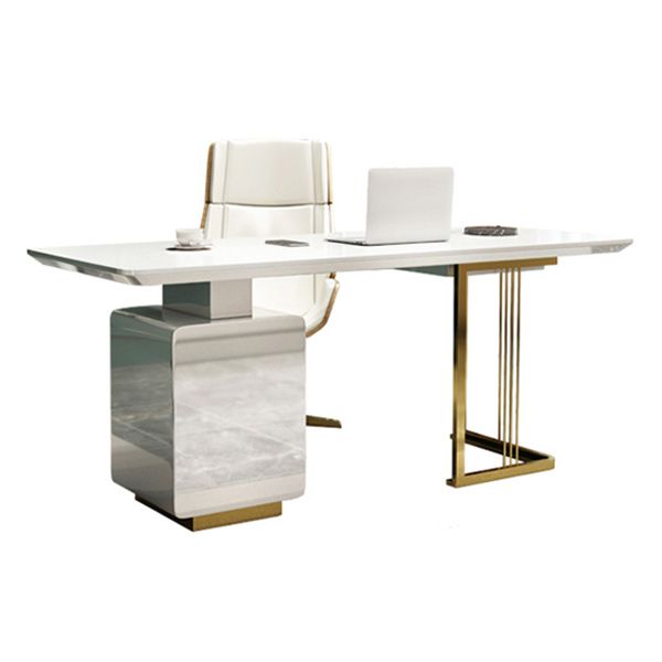 Rectangle Home Writing Table Modern Wooden Working Desk with Drawers Clearhalo 'furn' 'furn_office_desk' 'Furniture' 'Office Desks' 'Office Furniture' 'office_desk' 1200x1200_b8330bbe-d8c6-43d5-a5f6-b09f1c28bfb4
