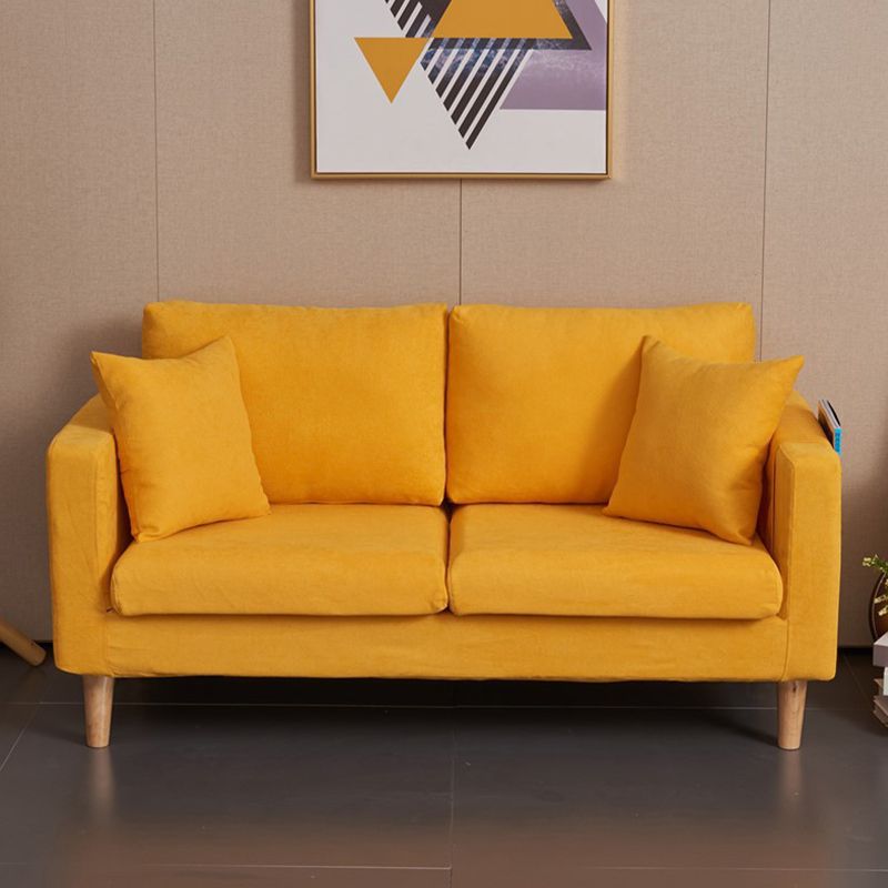 Scandinavian Loose Back Fabric Sofa 30.7" H Square Arm Loveseat Clearhalo 'furn' 'furn_sofas' 'Furniture' 'furniture_sofas' 'kitchen' 'kitchen_sofas' 'Living Room Furniture' 'Sofa' 'sofas' 1200x1200_b8339b3d-818e-4b41-9605-93b0596e4b61