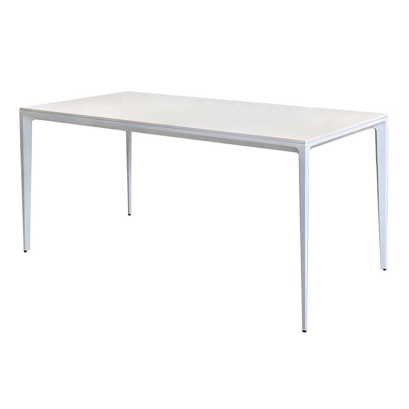 Metal Contemporary Rectangle Dining Table White Sintered Stone Table for Dining Room Clearhalo ' dining_table' 'Dining Tables & Seating' 'Dining Tables' 'Furniture' 'furniture_dining_table' 'Kitchen & Dining Furniture' 'kitchen&dining_furn' 'kitchen' 'kitchen_dining_table' 1200x1200_b8363503-f4df-4df2-a674-f4de1aca8345