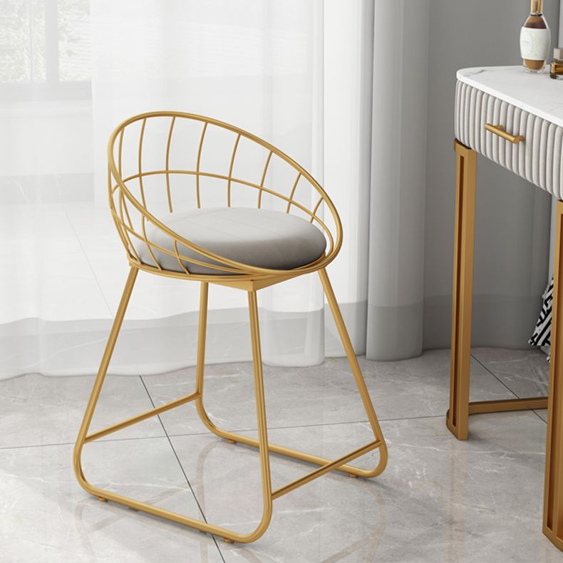 Stoffen eetkamerstoel Scandinavische open rugloze eetkamerstoelen