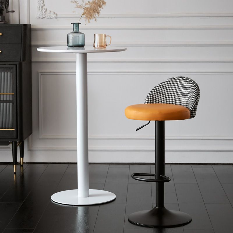 低腰ダイニングスツール調整可能な高さのバースツールクッション付き