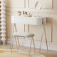 Mirrored Engineered Wood Makeup Dressing Table with Padded Stool