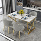 Glam 1/5 Pieces Dining Set Rectangle Stone Dining Table for Kitchen Clearhalo 'Dining Room Sets' 'Dining Tables & Seating' 'dining_room_set' 'furn' 'furn_dining_room_set' 'Furniture' 'furniture_dining_room_set' 'Kitchen & Dining Furniture' 1200x1200_b8387dde-6bc6-4be8-a127-ff129c483ee2