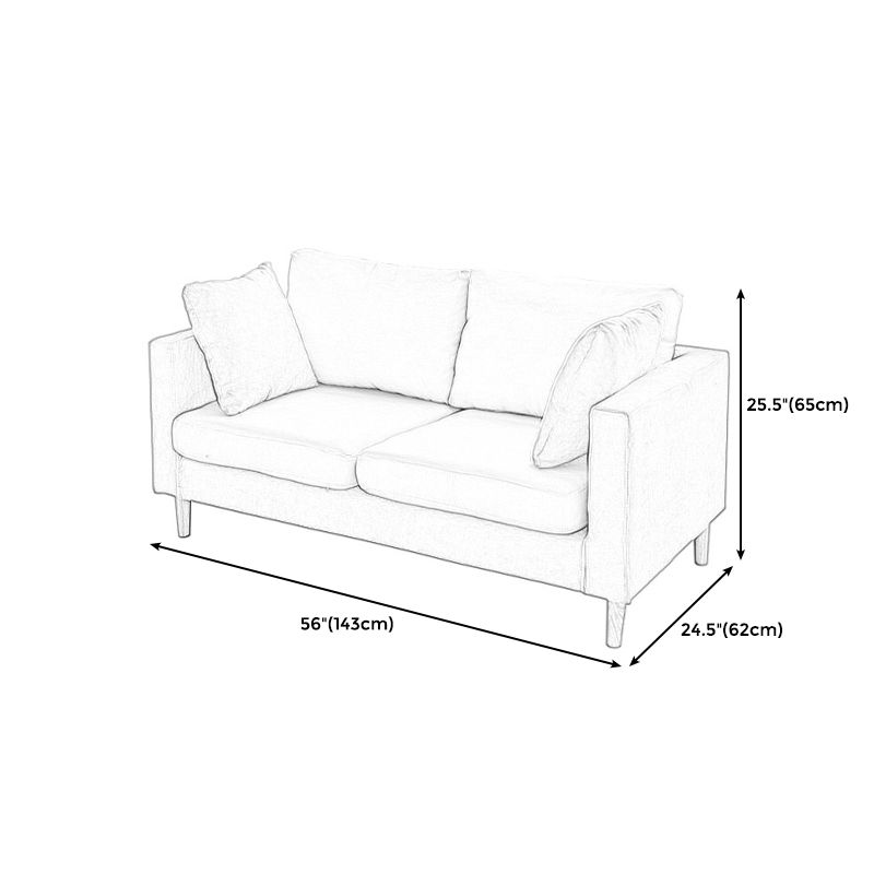 Loose Back Square Arm Sofa Nordic 24.4" D Slipcovered Loveseat Clearhalo 'furn' 'furn_sofas' 'Furniture' 'furniture_sofas' 'kitchen' 'kitchen_sofas' 'Living Room Furniture' 'Sofa' 'sofas' 1200x1200_b838929c-bacd-4a6f-bc97-b4dc4a0fa839