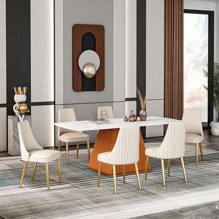 Nordic 1/2/5/7 Pieces Rectangle Dining Set Sintered Stone Dining Table Set Clearhalo 'Dining Room Sets' 'Dining Tables & Seating' 'dining_room_set' 'furn' 'furn_dining_room_set' 'Furniture' 'furniture_dining_room_set' 'Kitchen & Dining Furniture' 'kitchen&dining_furn' 'kitchen' 1200x1200_b8396098-9737-4398-a4a2-91f83653504a