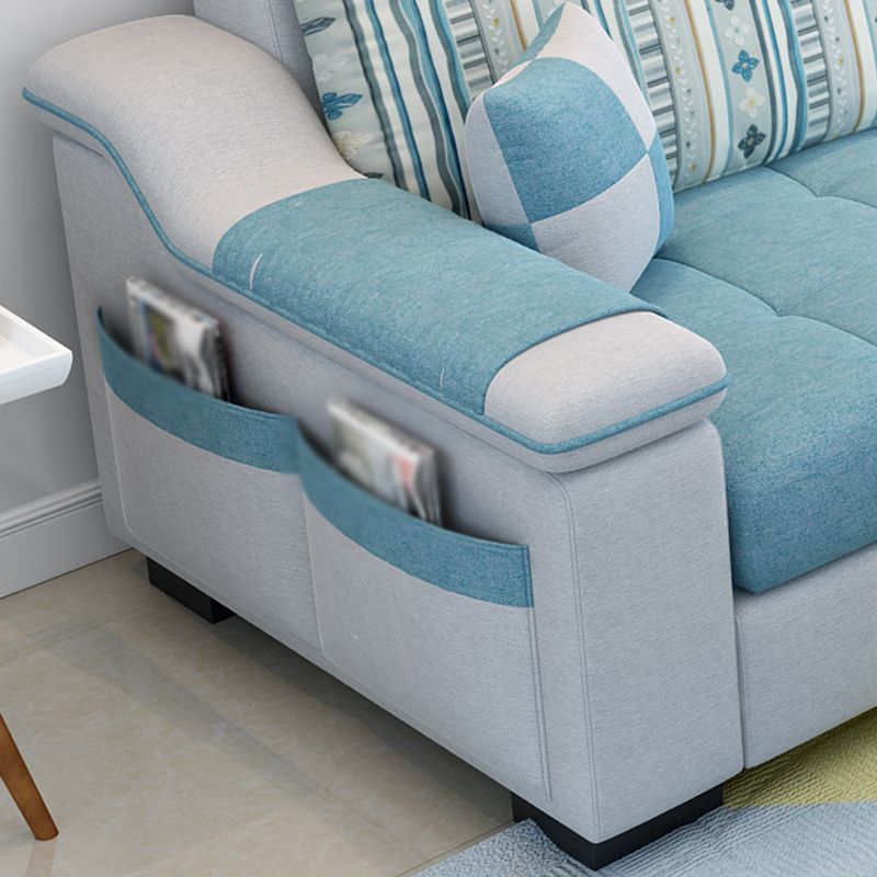 Square Arm Sectionals 106.3"D x 57"W x 35.43"H High Back Sofa with Storage Clearhalo 'furn' 'furn_sectionals' 'Furniture' 'furniture_sectionals' 'kitchen' 'kitchen_sectionals' 'Living Room Furniture' 'Sectionals' 1200x1200_b839c010-e3ab-4293-904f-8cab7f3eeca4