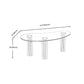 14.9"H 3 Legs Base Solid Color Glass/Slate Irregular Top Coffee Table Clearhalo 'Coffee & Accent Tables' 'Coffee Tables' 'coffee_tables' 'furn' 'furn_coffee_tables' 'Furniture' 'Living Room Furniture' 1200x1200_b83acc36-a8e5-470a-b665-e1ea3fbd1e2c
