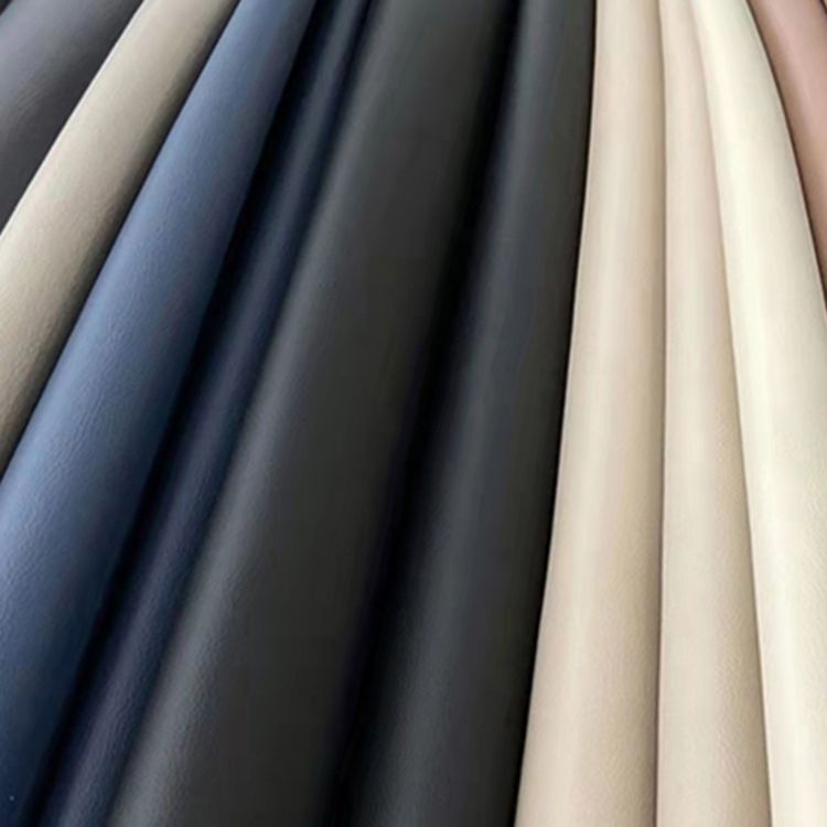 Minimalist Square Footstool Ottoman Pure Color Genuine Leather Ottoman