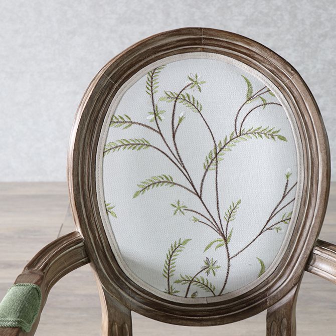 Country Style Dining Arm Chair King Louis Back Side Chair with 4 Wood Legs for Home Use Clearhalo ' kitchen&dining_furn' 'Dining Chairs' 'Dining Tables & Seating' 'dining_chair' 'furn' 'furn_dining_chair' 'Furniture' 'furniture_dining_chair' 'Kitchen & Dining Furniture' 'kitchen' 1200x1200_b83bb4fd-e83f-427c-8eb4-28cded6c0594