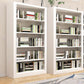 Metal Open Back Bookshelf Modern Rectangle Standard Bookcase