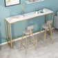 Glam Style 1/2/3 Pieces Sintered Stone Bar Table Set Fixed Table Counter Set Clearhalo 'Bar Furniture' 'furn' 'furn_home_bar_bar_sets' 'Furniture' 'Home Bars & Bar Sets' 'home_bar_bar_sets' 'Kitchen & Dining Furniture' 1200x1200_b83d122b-a4b5-4c21-aaba-7293d01ebf98
