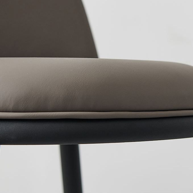 Contemporary Style Metal Chair Set Kitchen Dining Solid Back Side Chairs (Set of 2) Clearhalo ' kitchen&dining_furn' 'Dining Chairs' 'Dining Tables & Seating' 'dining_chair' 'furn' 'furn_dining_chair' 'Furniture' 'furniture_dining_chair' 'Kitchen & Dining Furniture' 'kitchen' 1200x1200_b83d4f1c-1030-4b80-ae68-8dcc4e694f8b