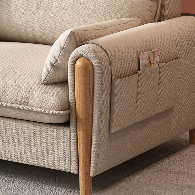 モダン縫製枕バック標準枕トップアームとストレージソファ