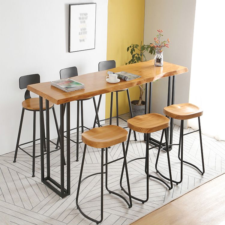 Contemporary Rectangle Bar Counter Table Wooden Dining Table for Kitchen Clearhalo 'Bar Furniture' 'Bar Tables' 'bar_tables' 'furn' 'furn_bar_tables' 'Furniture' 'furniture_bar_tables' 'Kitchen & Dining Furniture' 1200x1200_b83f9ac9-9022-47d7-ace0-ab02c32fe6c2