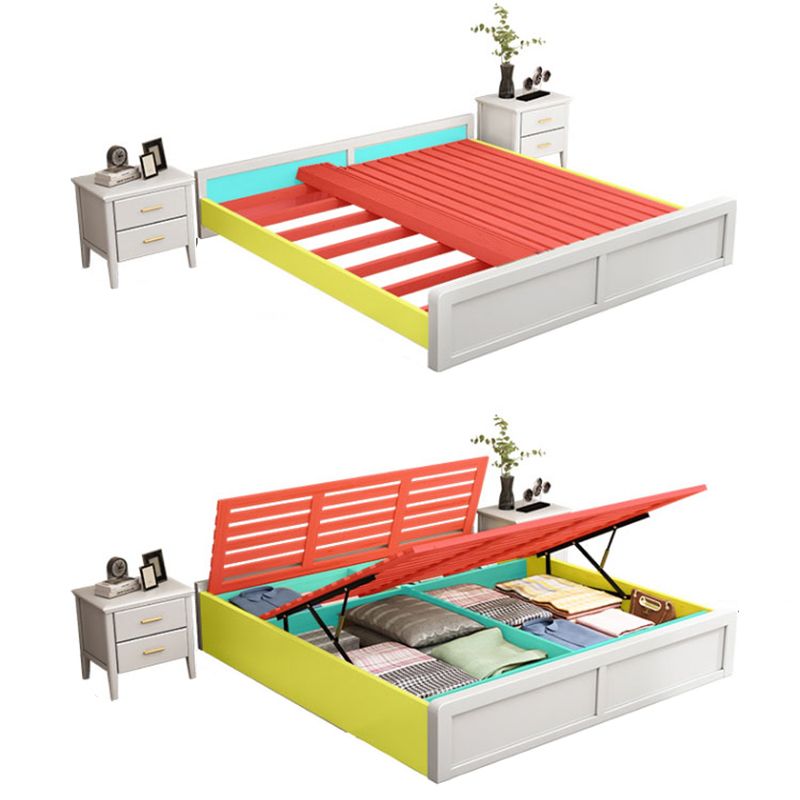 Mident secolo moderno piattaforma bianca piattaforma piattaforma in legno massiccio