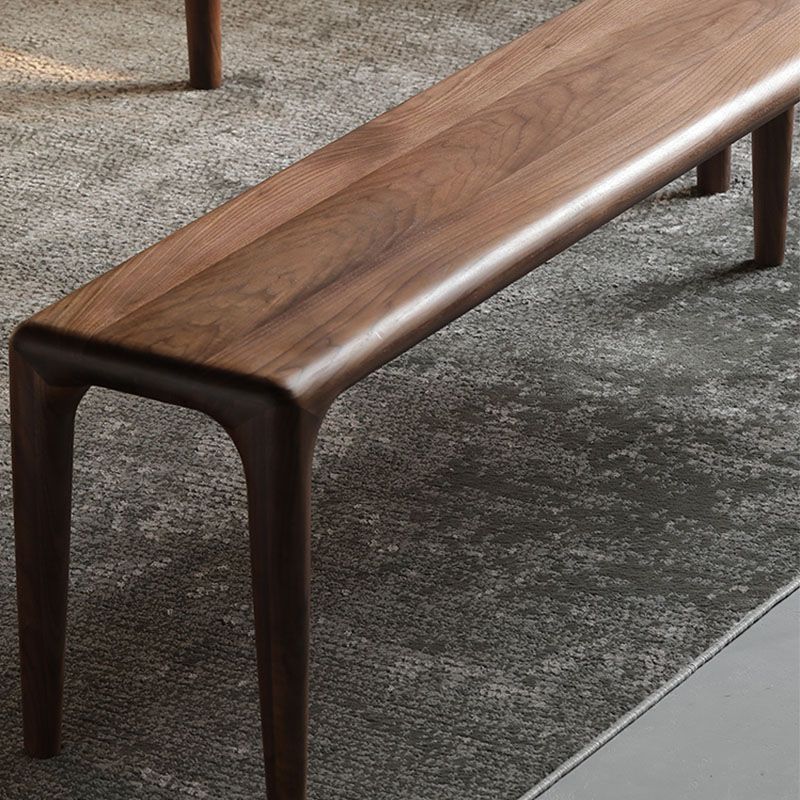 Panca in legno massiccio contemporaneo panca posti a sedere in marrone con gambe