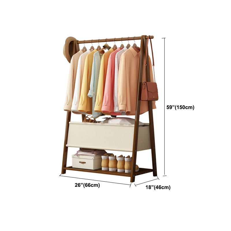 Solid Wooden Coat Rack Shelf Storage and Hanging Rail Coat Hanger Clearhalo 'Entry & Mudroom Furniture' 'furn' 'furn_hall_tree_coat_racks' 'Furniture' 'Hall Trees & Coat Racks' 'hall_tree_coat_racks' 1200x1200_b8444928-d3e8-4660-aa5b-35ee9e6e5e41