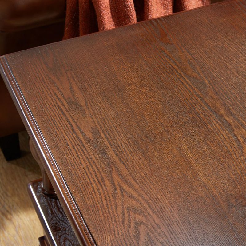 23.6" Tall Square Wood Top Side Table Brown 4 Legs End Table with Storage Clearhalo 'Coffee & Accent Tables' 'End & Side Tables' 'end_side_tables' 'furn' 'furn_end_side_tables' 'Furniture' 'Living Room Furniture' 1200x1200_b846394b-fab1-4ded-980c-110dea59a878